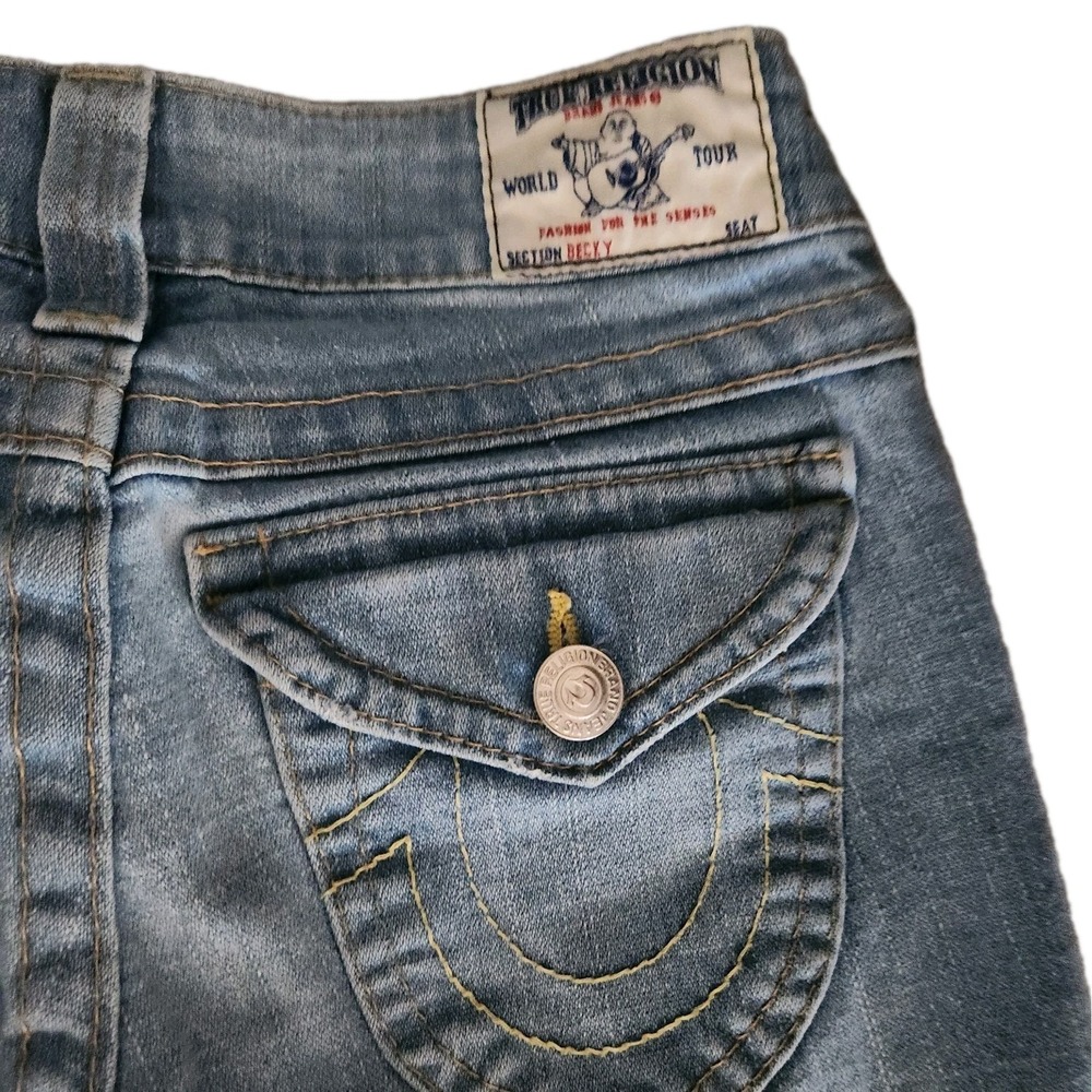 True Religion Bermuda Shorts Light Wash Women's 24
